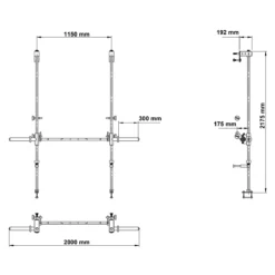ATX® Smith Machine Bar Attachment – PRX-780 11 ATX® Smith Machine Bar Attachment – PRX-780 -Sams Fitness Store ATX MPA 780 detailed measurements