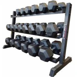 10kg – 40kg Rubber Hex 10pr With Rack
