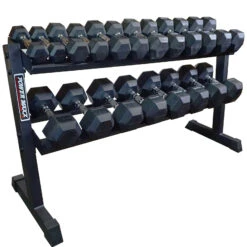 2.5kg – 25kg Rubber Hex 10pr With Rack