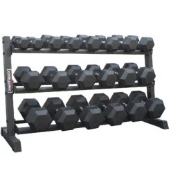 5kg – 50kg Rubber Hex 10pr With Rack