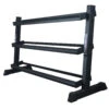 3 Tier Rubber Hex Dumbbell Rack