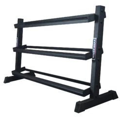 3 Tier Rubber Hex Dumbbell Rack