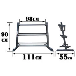 Power Maxx 2.5 Kg – 25 Kg Rubber Hex 10 Pair Dumbbell Set With Compact 3 Tier Rack 9 Power Maxx 2.5 Kg – 25 Kg Rubber Hex 10 Pair Dumbbell Set With Compact 3 Tier Rack -Sams Fitness Store CGHEXCPTRK 3 tier compact rack