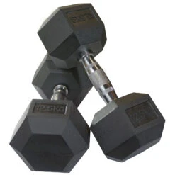10kg – 40kg Rubber Hex 10pr With Rack 14 10kg – 40kg Rubber Hex 10pr With Rack -Sams Fitness Store CGHEXDB12.5KG rubber hex dumbbell pair