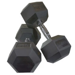 10kg – 40kg Rubber Hex 10pr With Rack 18 10kg – 40kg Rubber Hex 10pr With Rack -Sams Fitness Store CGHEXDB22.5KG rubber hex dumbbell pair