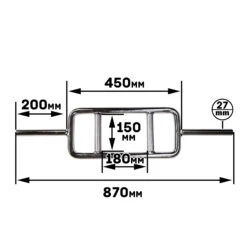 Standard Tricep Barbell -Sams Fitness Store CGSTDTRIBAR standard triceps bar measurements