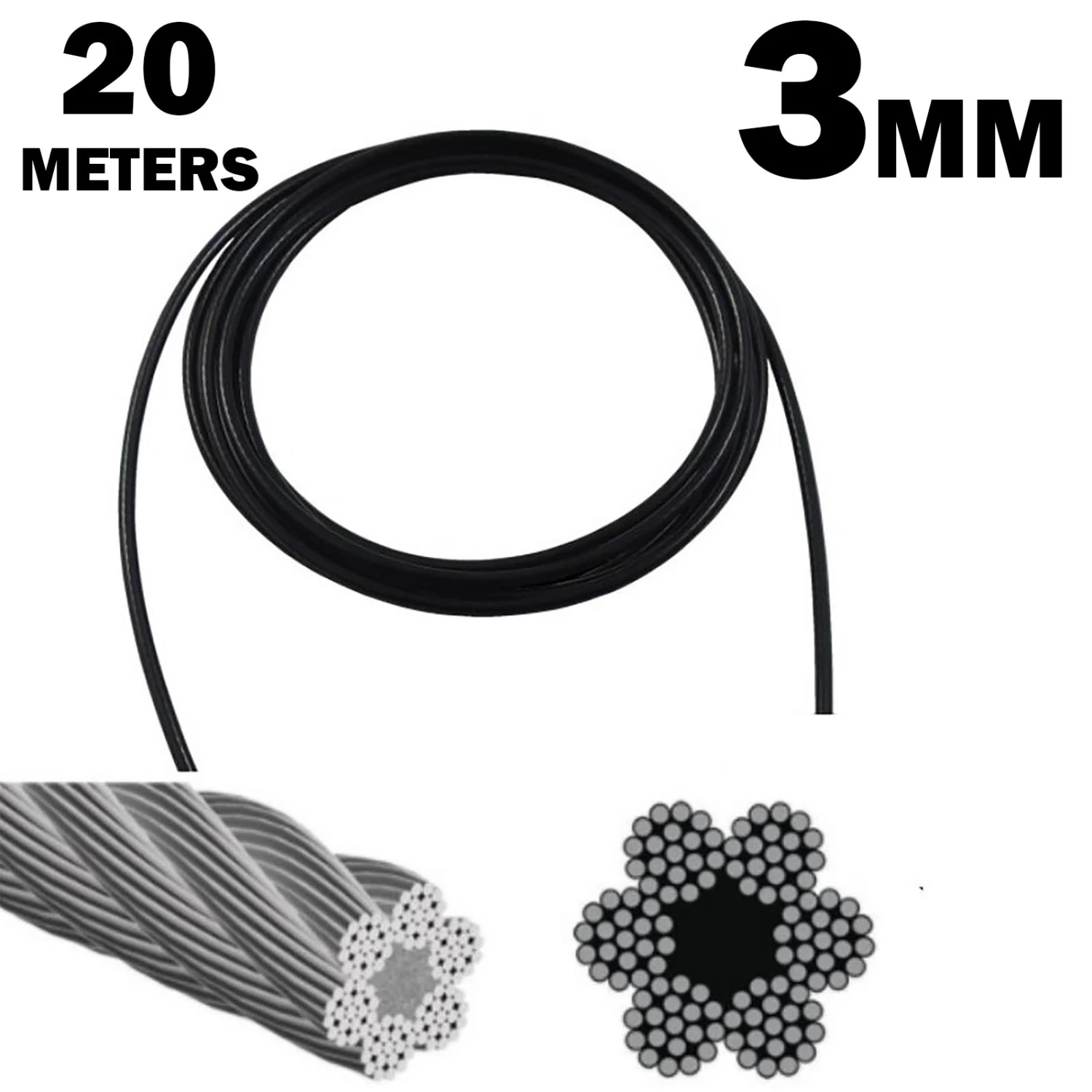 Gym Cable 3mm 6×19 FC 20M 1 Gym Cable 3mm 6×19 FC 20M