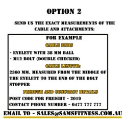 Replacement Gym Cable Manufacture -Sams Fitness Store Z CB CUSTCAB gym cable option 2