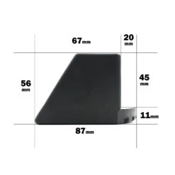 Rubber Foot 80mmx40mm -Sams Fitness Store Z RUB 80 40 outter measurements