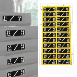 Weight Stickers 5-120kgs/lbs -Sams Fitness Store Z ST WTSTK5 110 5 110kg weight stack stickers