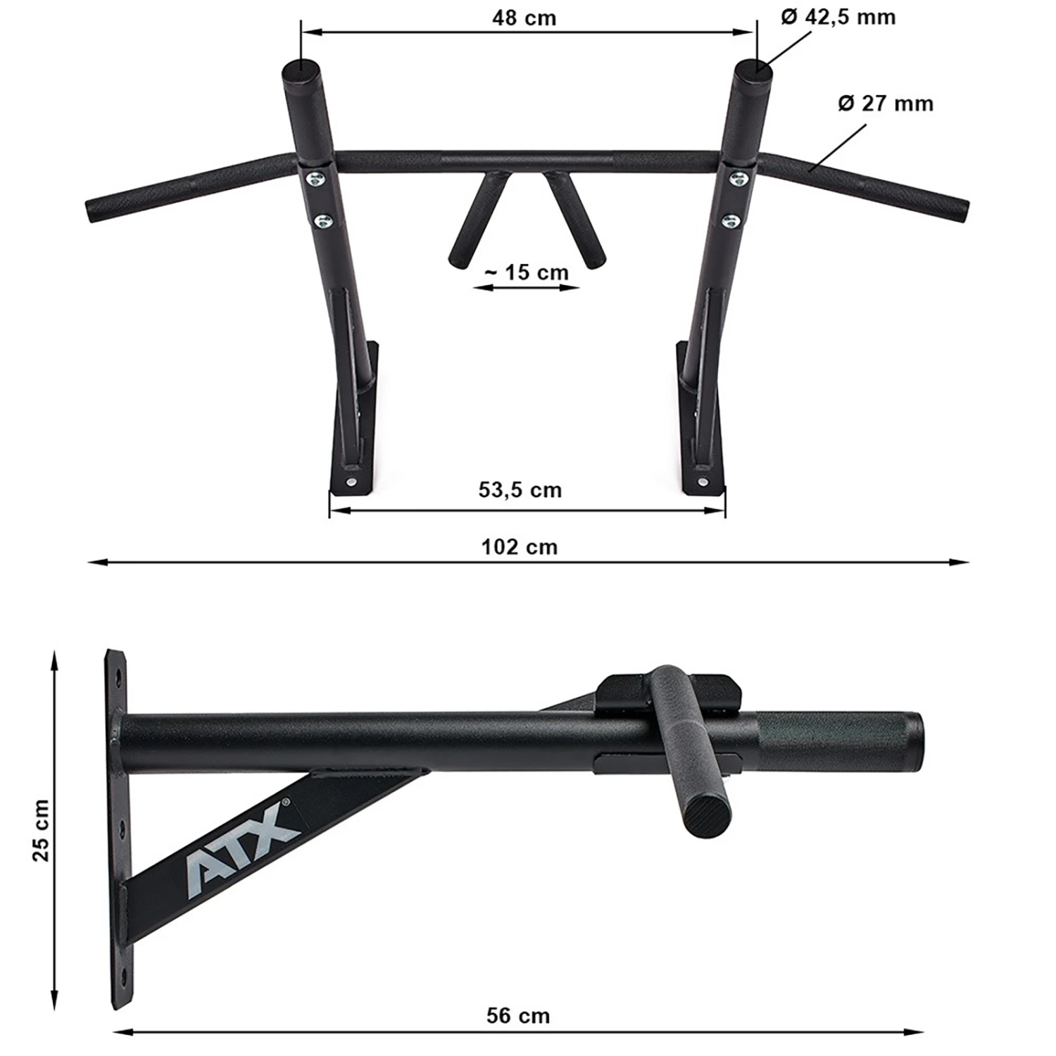 ATX® Chin Up Bar Wall Mounted 5 ATX® Chin Up Bar Wall Mounted - Image 5